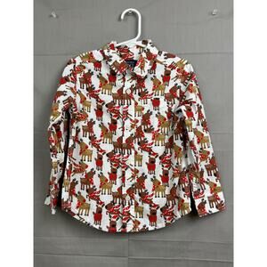 The Children's Place Toddler Boy Festive Reindeer Long Sleeve Shirt, Size 3T EUC